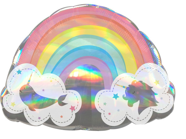Fantasyland regnbue ballon 71 x 50 cm