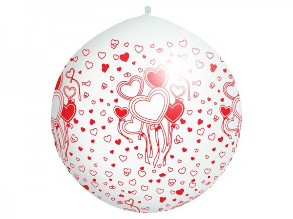 Ballon XXL Endless Love blanc 1m