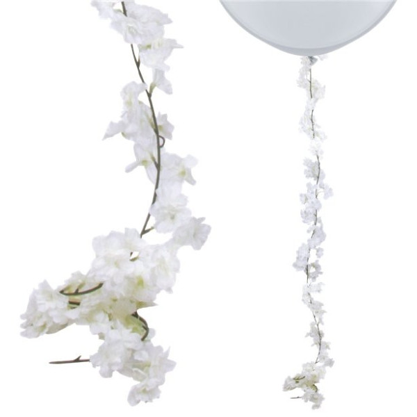Hvid blomsterkrans 2,1m