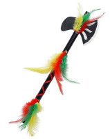 Hacha de plumas indias de colores 35cm