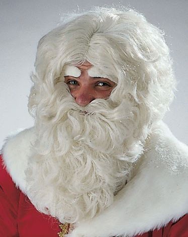 Retro julemand paryk med skæg