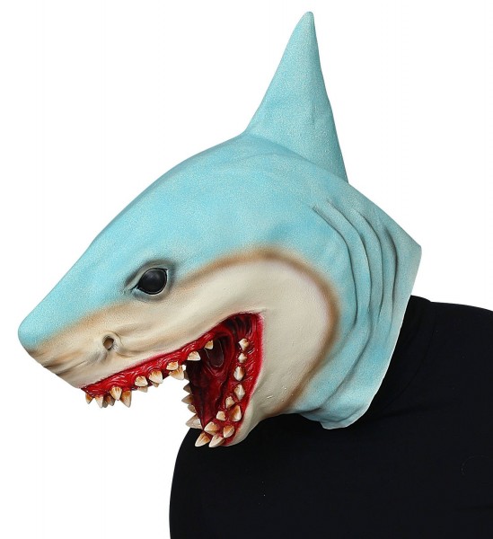 Maska na całą głowę Crazy Shark wykonana z lateksu