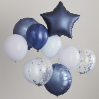 Ballon Bouquet Blue Star 10-teilig