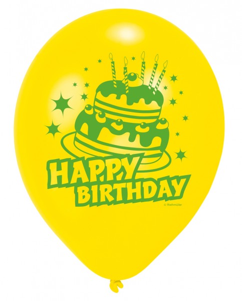6er Set Happy Birthday Luftballons 4