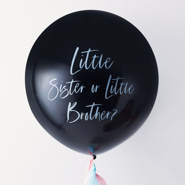 Ballon latex nouveau-né Star Brother or Sister 60cm