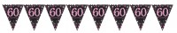 Guirnalda de banderines Pink 60th Birthday 4m