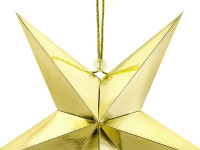 Hanging Star Decoration Gold 30cm