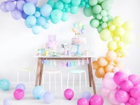 Preview: 100 party star balloons pastel yellow 12cm