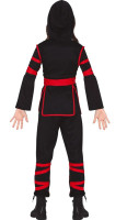 Costume da ninja per bambini nero e rosso