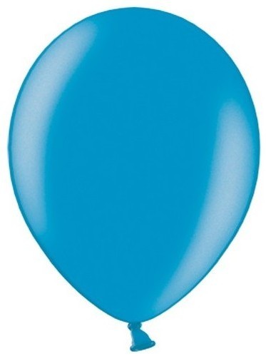 100 Partystar metallic Ballons karibikblau 30cm
