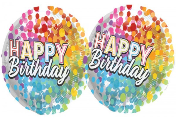 Happy Birthday Heliumflasche mit Ballons 5