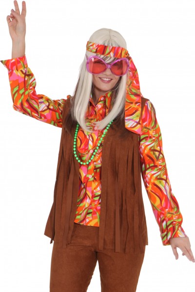 Chaleco con flecos hippie para mujer