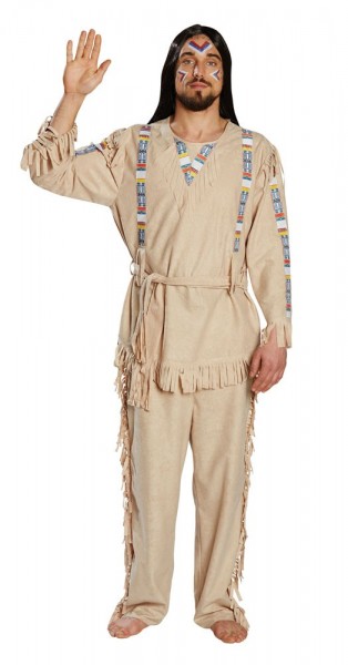 Kostium Indianina w kolorze beżowym męski