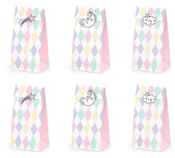 6 unicorn twinkle gift bags