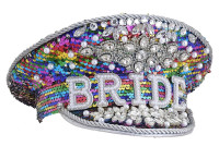 Preview: Sparkly colorful bridal hat