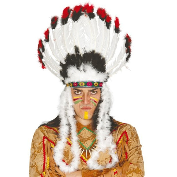 Indian chief feather headdress for adults