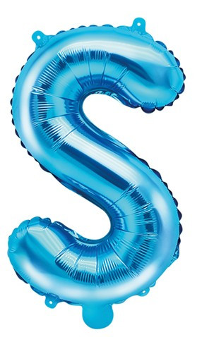 Folieballong S azurblå 35cm