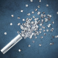 Preview: Silver Star confetti cannon
