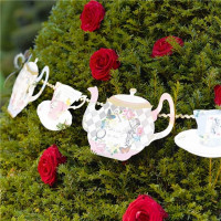 Alice in Wonderland teacup and teapot garland 4m