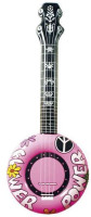 Guitare électrique gonflable rose