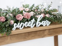 Sweet bar dekorativa bokstäver vit 37 x 10cm