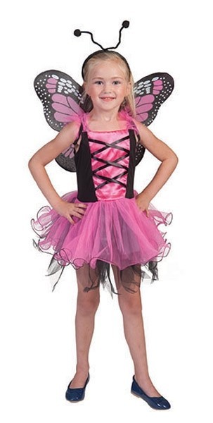 Disfraz infantil de mariposa rosa dulce