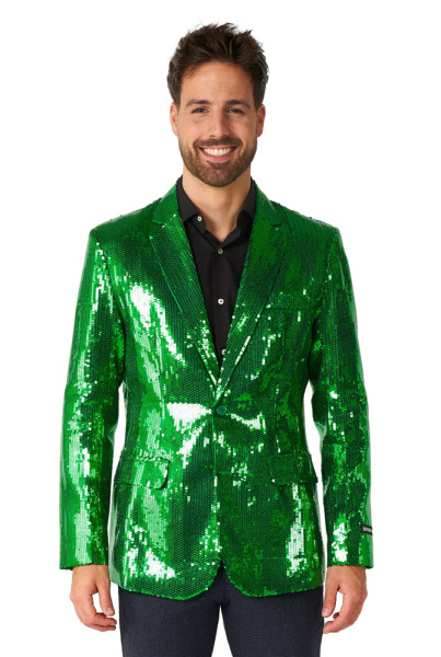 Zielona kurtka męska Suitmeister z cekinami