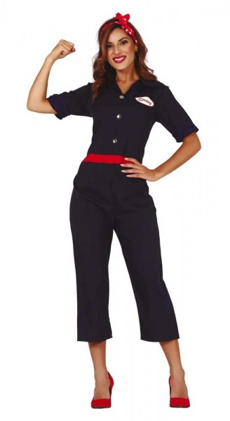 1960s pin-up overall for women