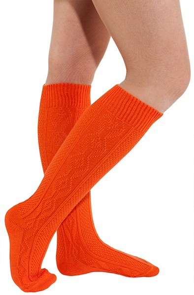 Calcetines hasta la rodilla en naranja