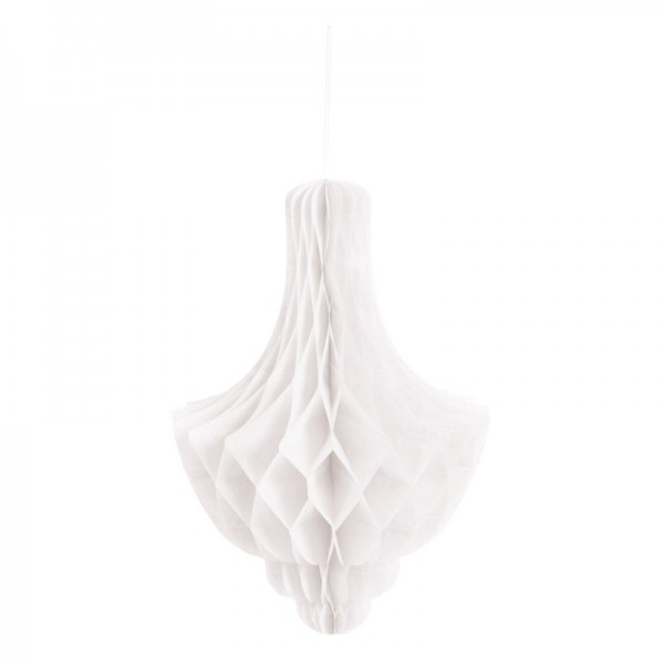 Honeycomb ball chandelier white 35cm