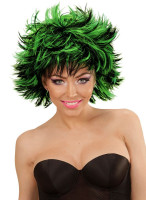 80s wig Stacy black green