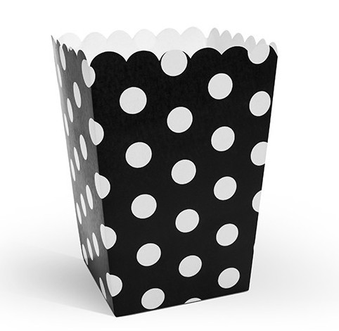 6 scatole decorative popcorn in design misto 12,5 cm 3
