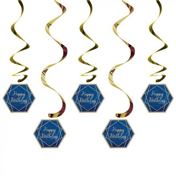 5 Luxurious Happy Birthday Spiral Hangers
