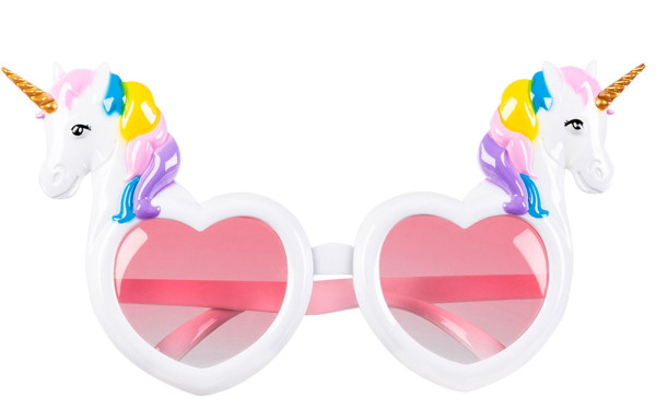 Okulary imprezowe w kształcie serca jednorożca