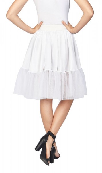 Petticoat Skirt for Women White