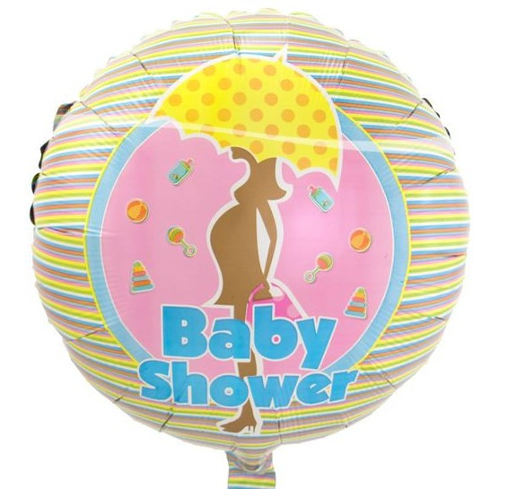 Folieballon Farverig babybrusebad