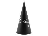 Aperçu: 6 chapeaux de fête d'anniversaire bricolage noir et blanc