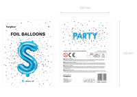 Preview: Foil balloon S azure blue 35cm