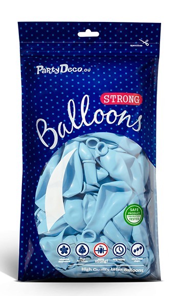 50 party sterren ballonnen babyblauw 27cm 4