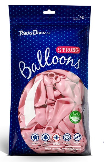 100 feestballonnen pastelroze 30cm 4