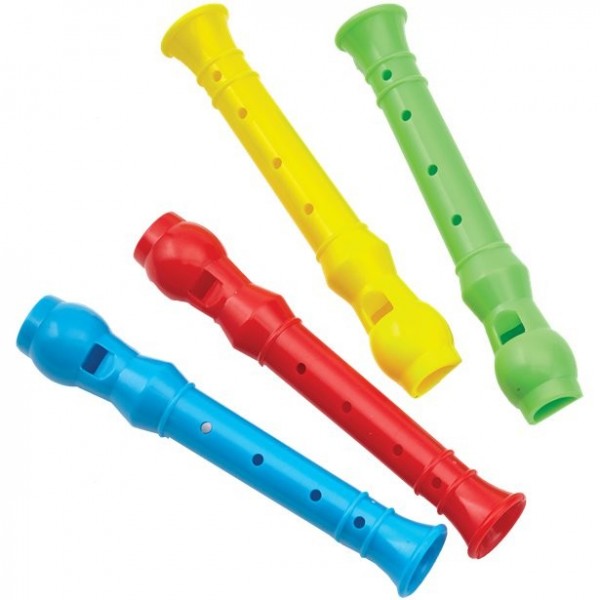 4 färgglada mini flöjter giveaways