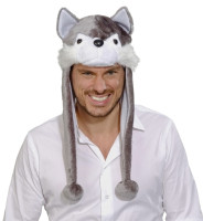 Wolf hat with long pompons
