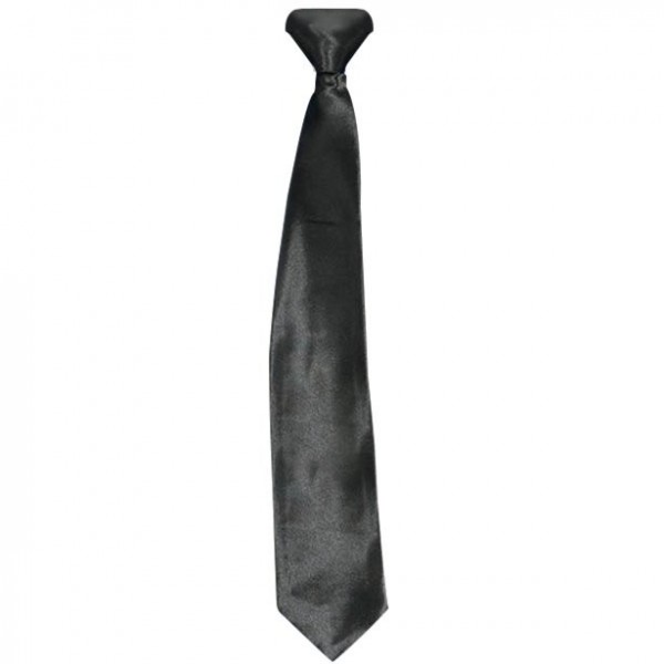 Schwarze Krawatte zum Anklipsen