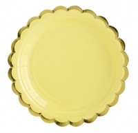 Preview: 6 candy party paper plates yellow 18cm
