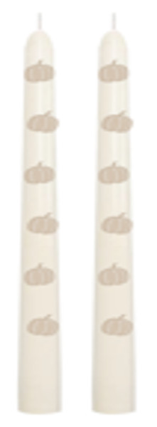 2 bougies bâtons - crème de potiron