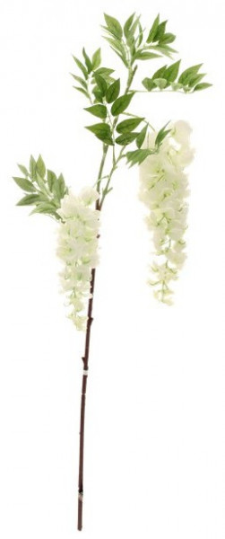 Fleur artificielle Wisteria blanche 90cm