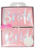 Preview: 6 pink bridal shower sashes
