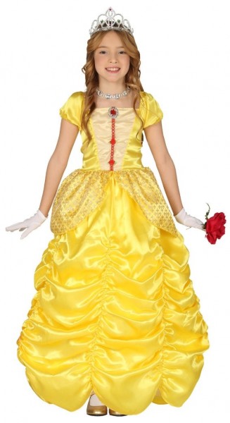 El hermoso disfraz de princesa para niños.