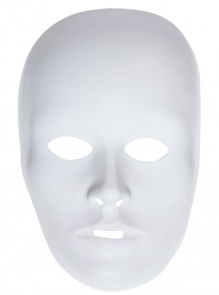 Máscara blanca pintable