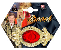 Preview: Ruby brooch gold